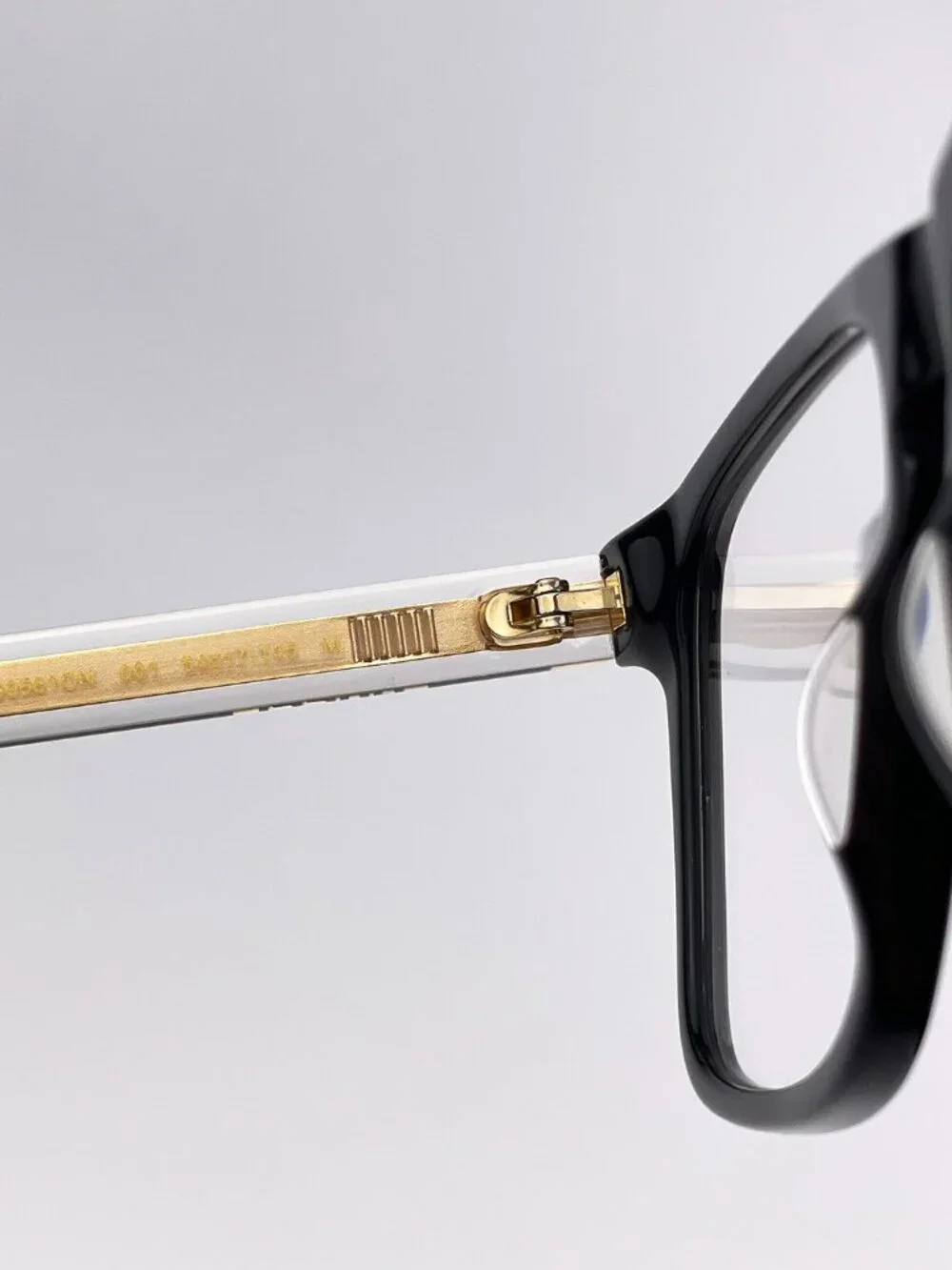 GUCCI GG0561ON 001 BLACK CRYSTAL SQUARE EYEGLASSES
